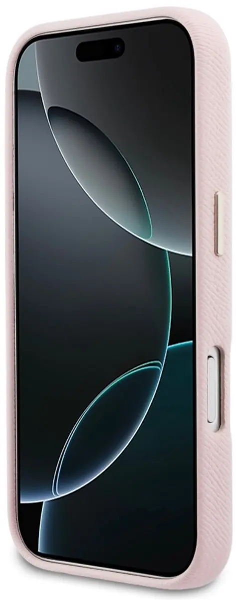 Guess PU Resin Logo Backcover 14931 - iPhone 17 Pro - Roze