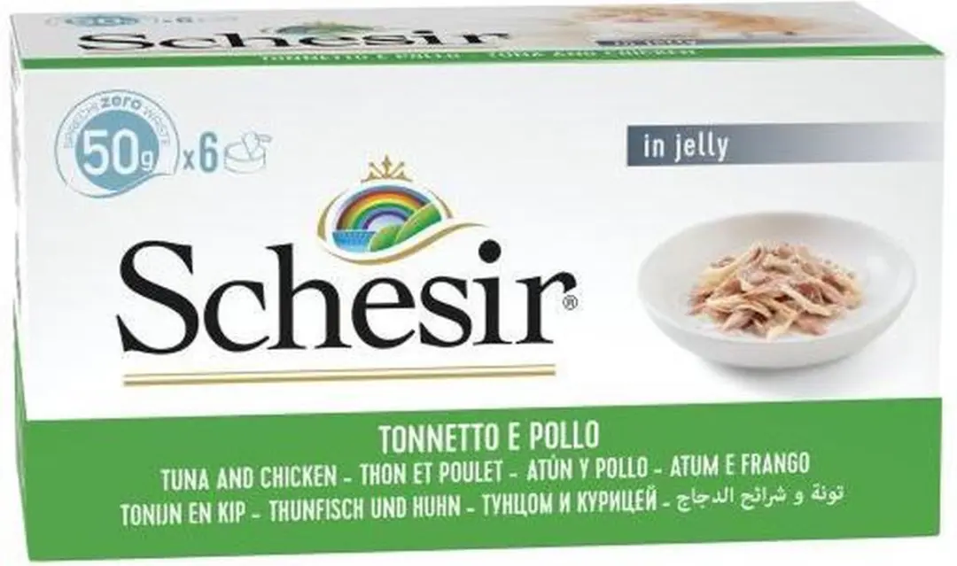 Schesir Kat Tonijn & Zeebaars Blik - 6x50g