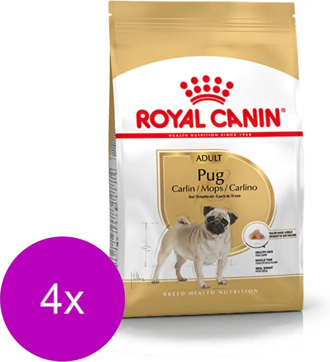 Royal Canin Pug Adult Hondenvoer - 12kg (4x3kg)