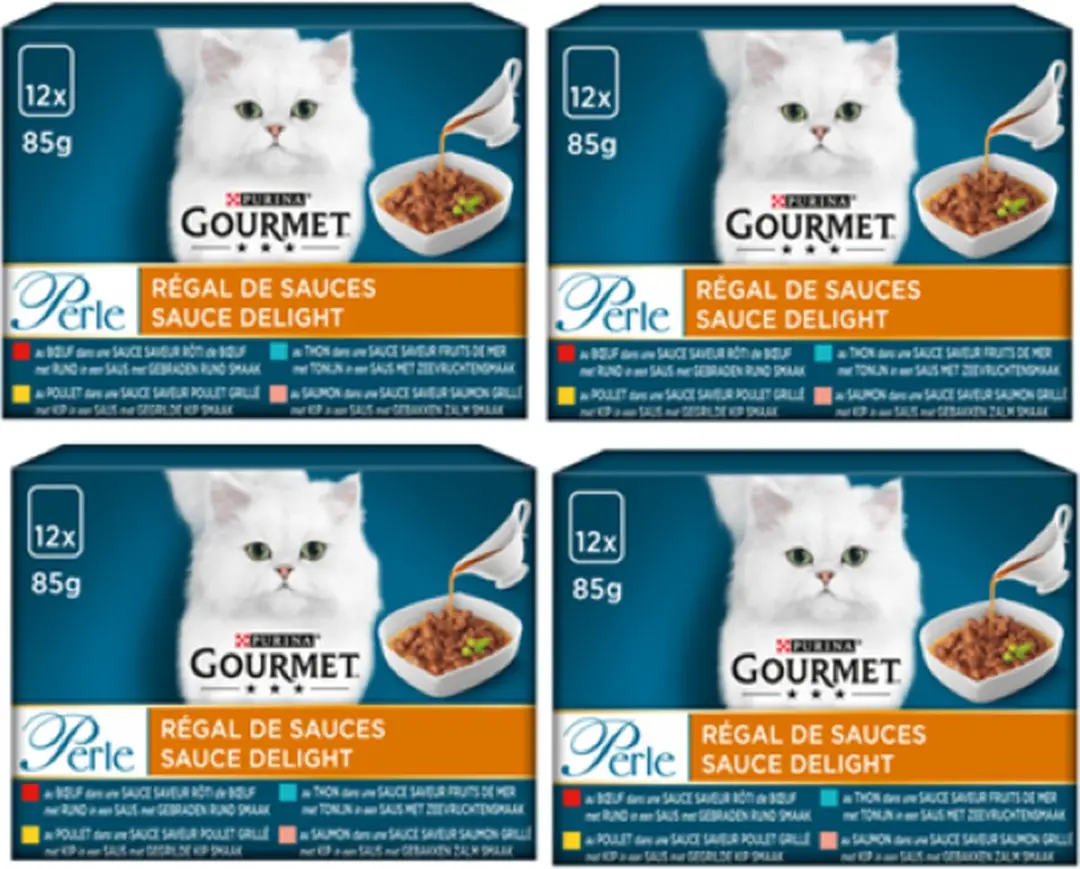 Gourmet Perle Sauce Delight Vlees & Vis Kattenvoer