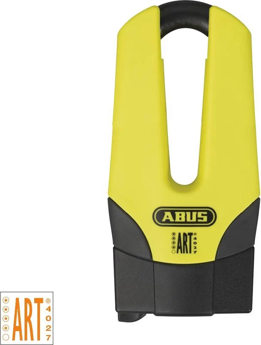ABUS Schijfremslot Granit Quick Maxi+Mini 37/60 ART-4 Geel