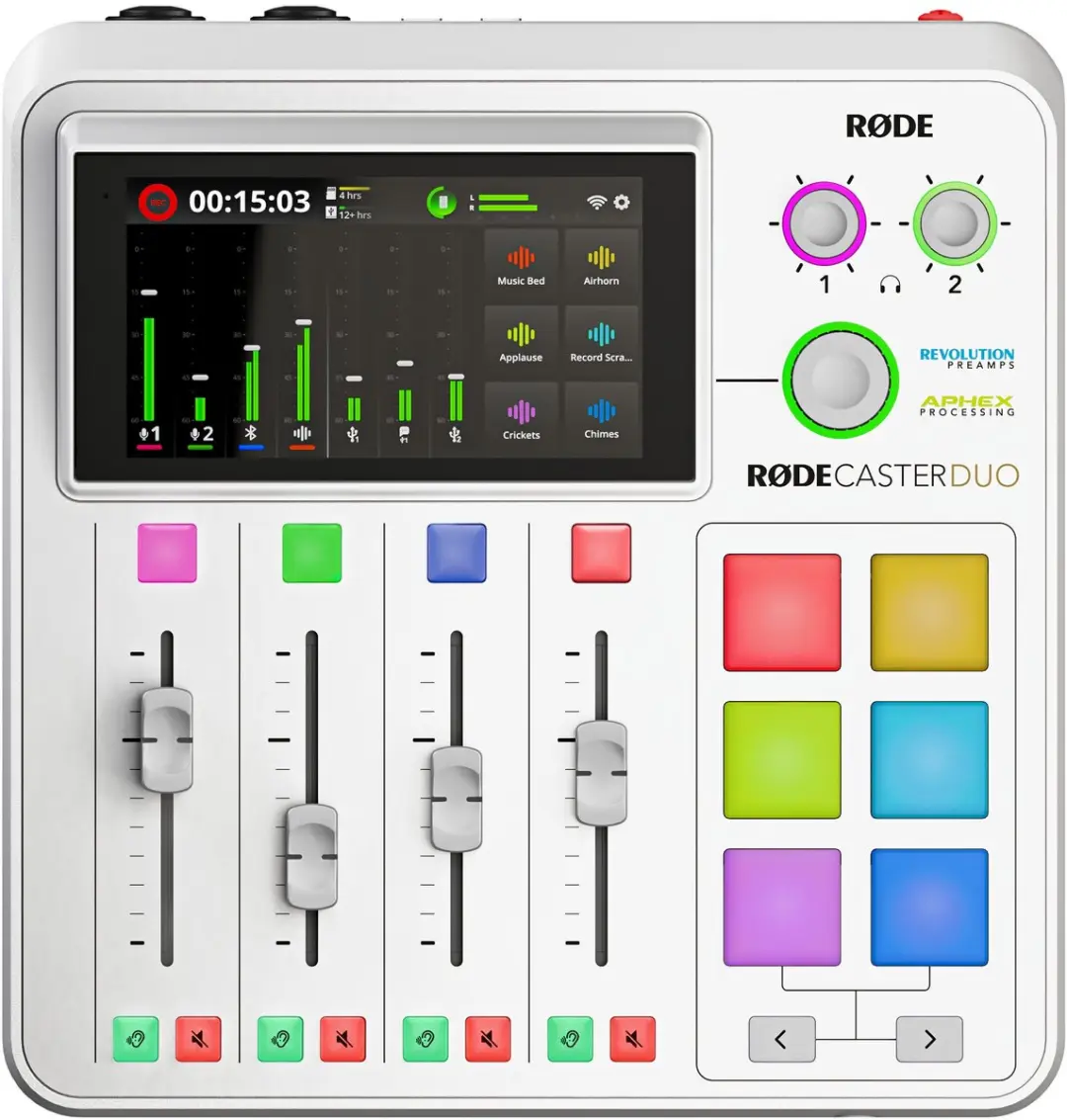 RODE RØDECaster Duo RCDUOW Console - 7 Kanalen - Wit