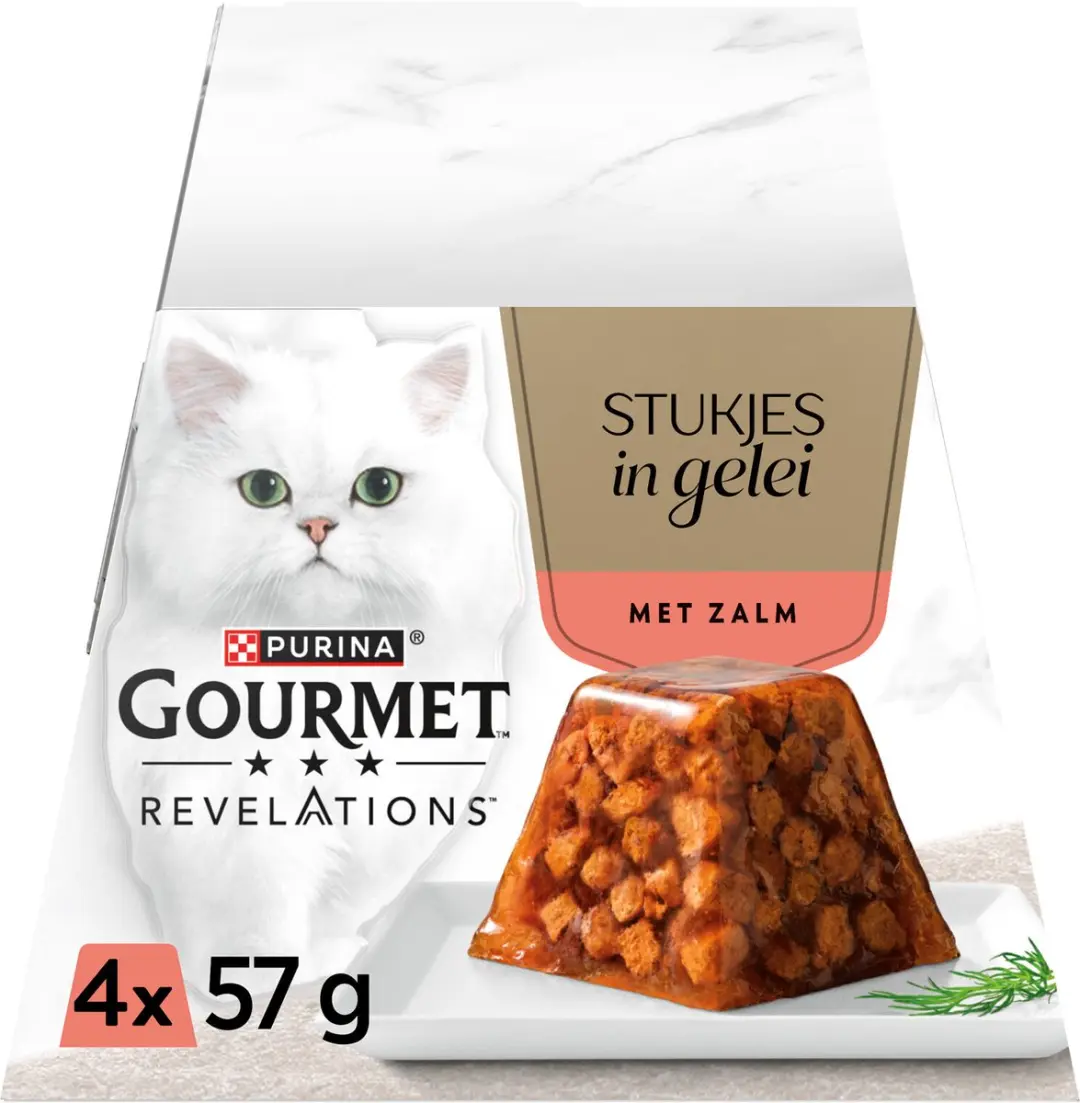 Gourmet Zalm In Gelei Kattenvoeding 4x57g Mousse