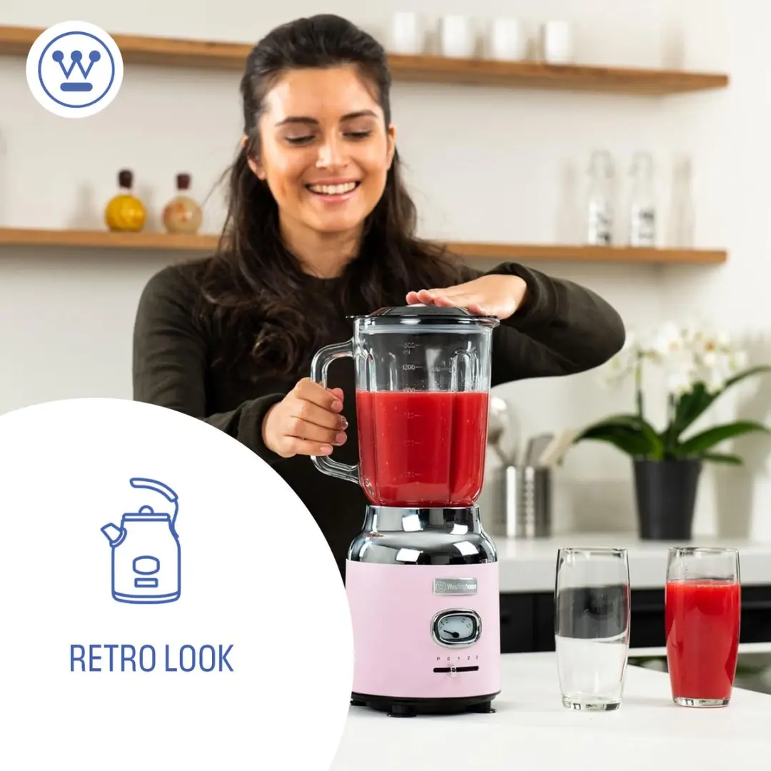 Westinghouse Retro Blender 600W - 1,5L Roze