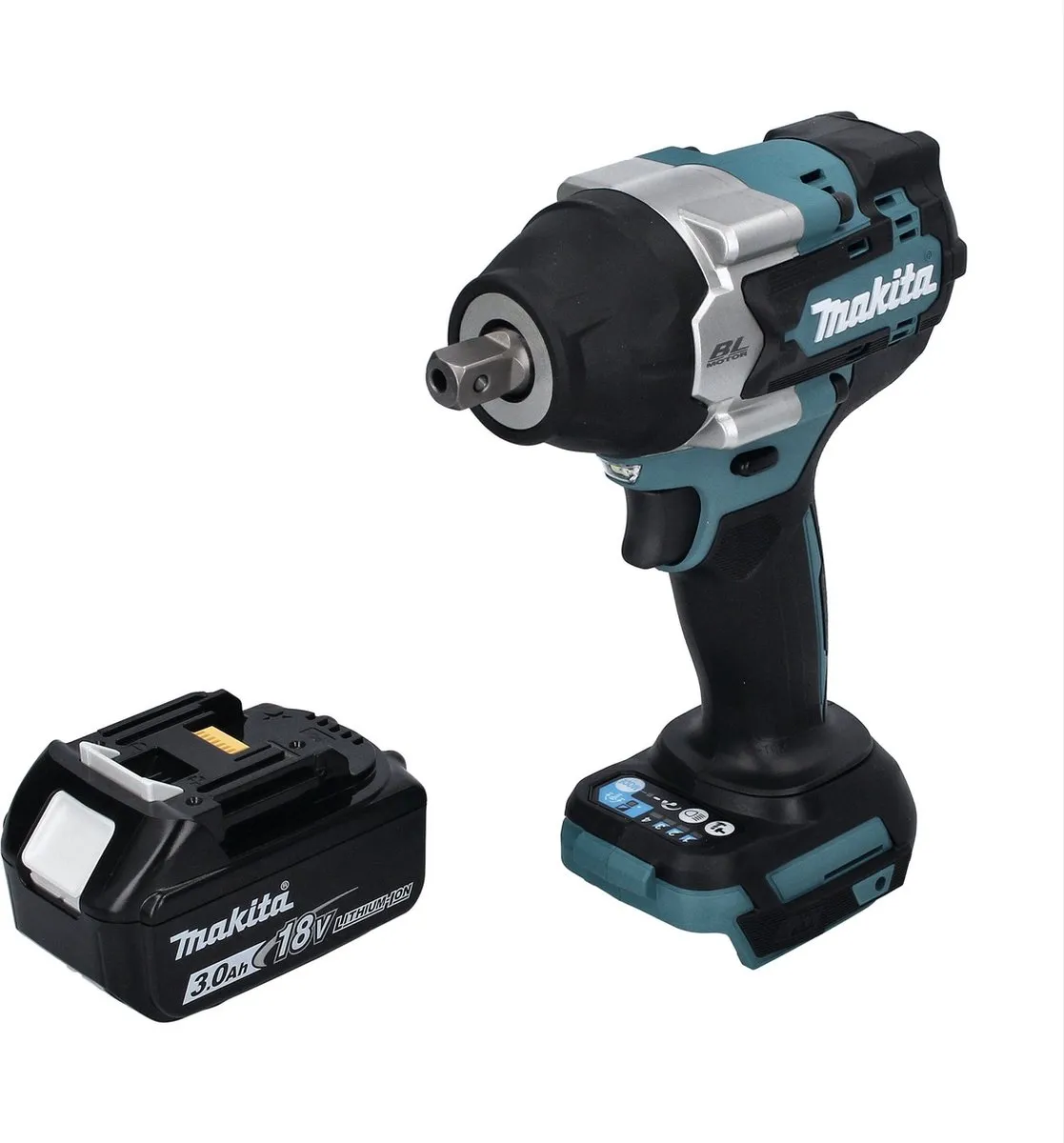 Makita DTW 701 F1 Accu Slagmoersleutel 18V 700Nm - 1x 3.0Ah Accu - afbeelding 4 van 5