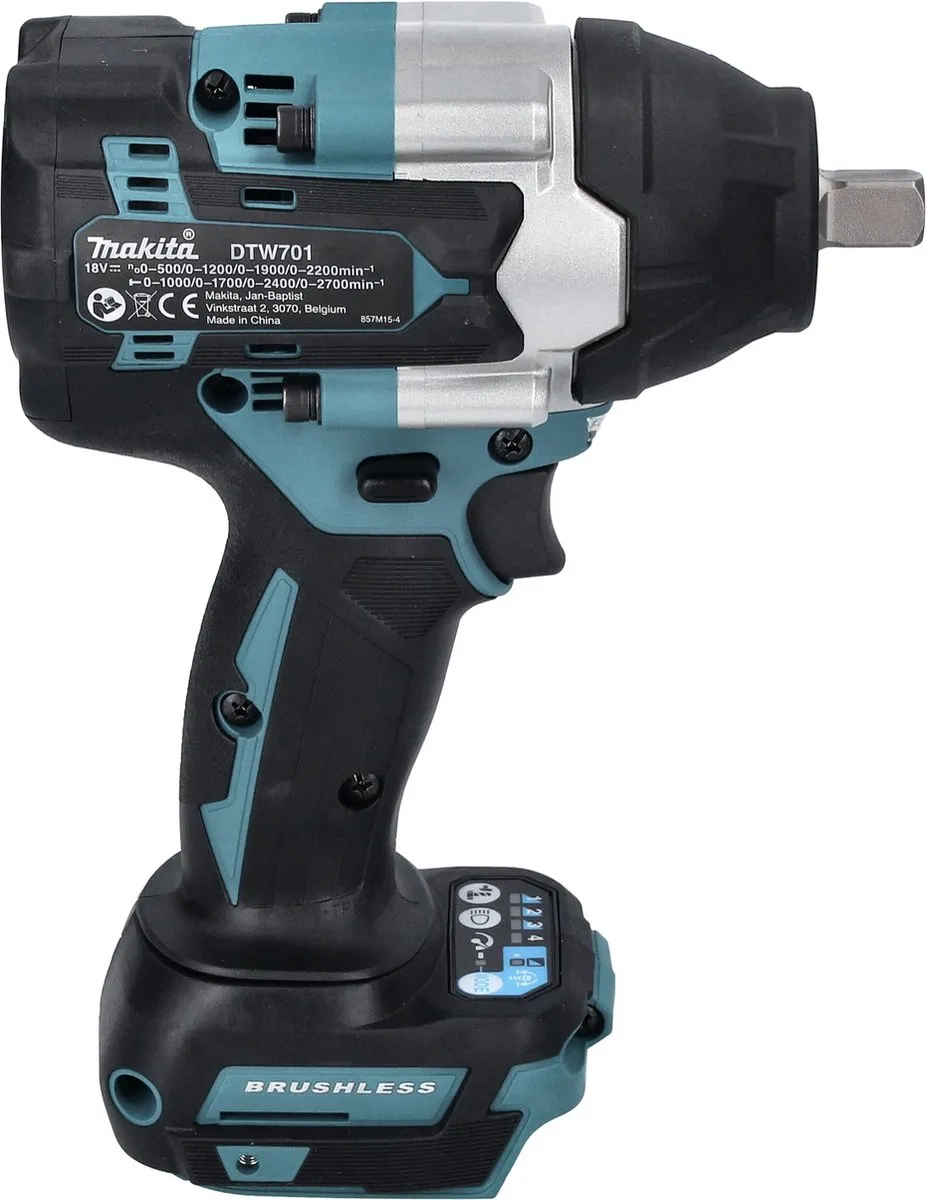 Makita DTW 701 F1 Accu Slagmoersleutel 18V 700Nm - 1x 3.0Ah Accu - afbeelding 2 van 5