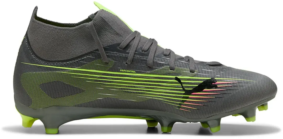 PUMA Ultra 5 Match+ FG/AG Voetbalschoenen - 44.5 - Grijs/Geel