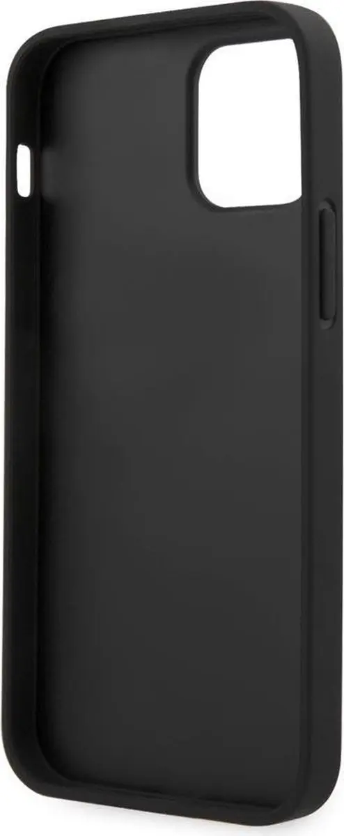 GUESS iPhone 12/12 Pro Backcase - Kunstleer - Zwart - 6080