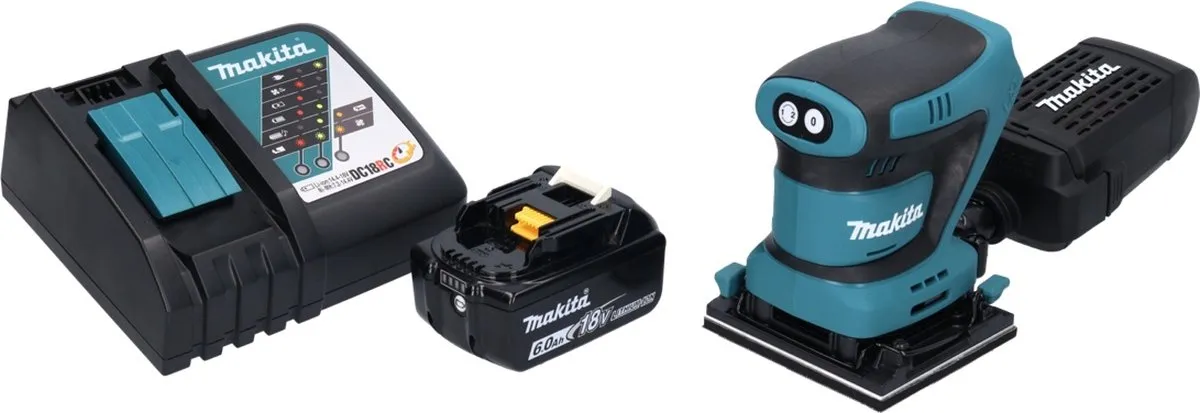 Makita DBO 480 RG1 Excentrische Schuurmachine 18V - 1x 6,0Ah Accu
