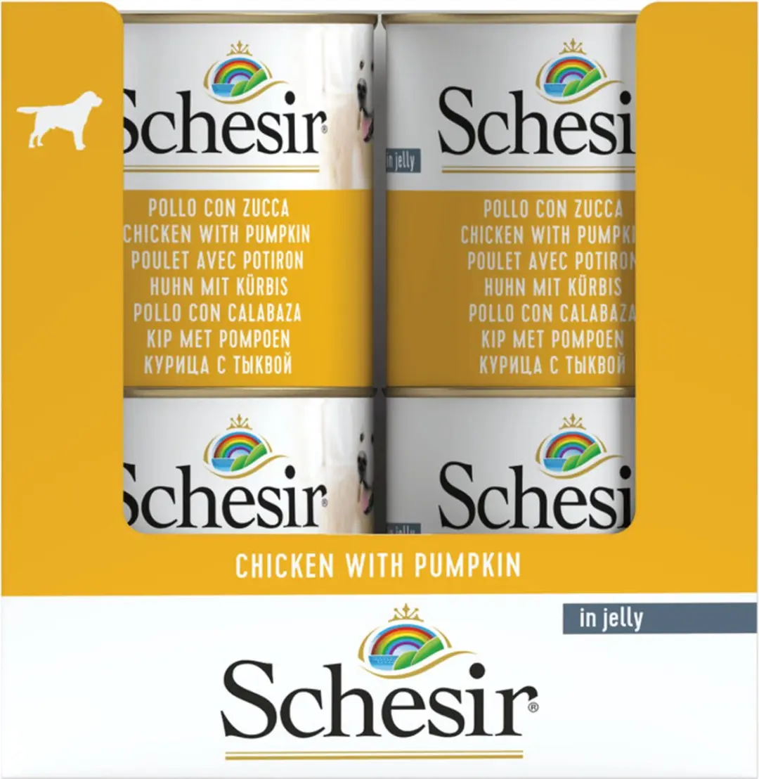 Schesir Hondenvoer Kip Pompoen in Gelei - 16x285g