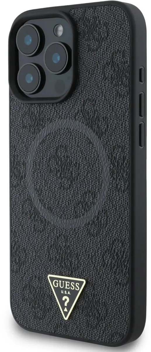 GUESS iPhone 16 Pro Telefoonhoesje - MagSafe - Zwart - 3666339322366