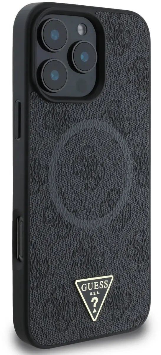GUESS iPhone 16 Pro Telefoonhoesje - MagSafe - Zwart - 3666339322366