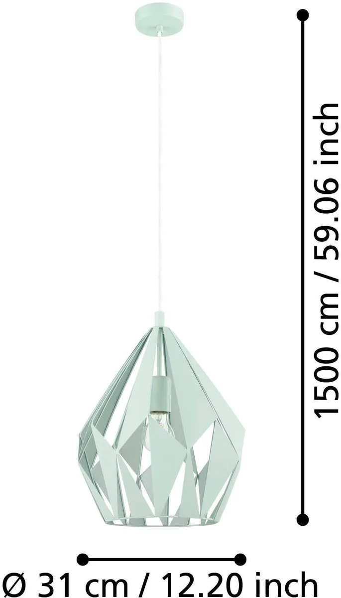 Eglo Carlton-P Hanglamp Ø31cm - Groen