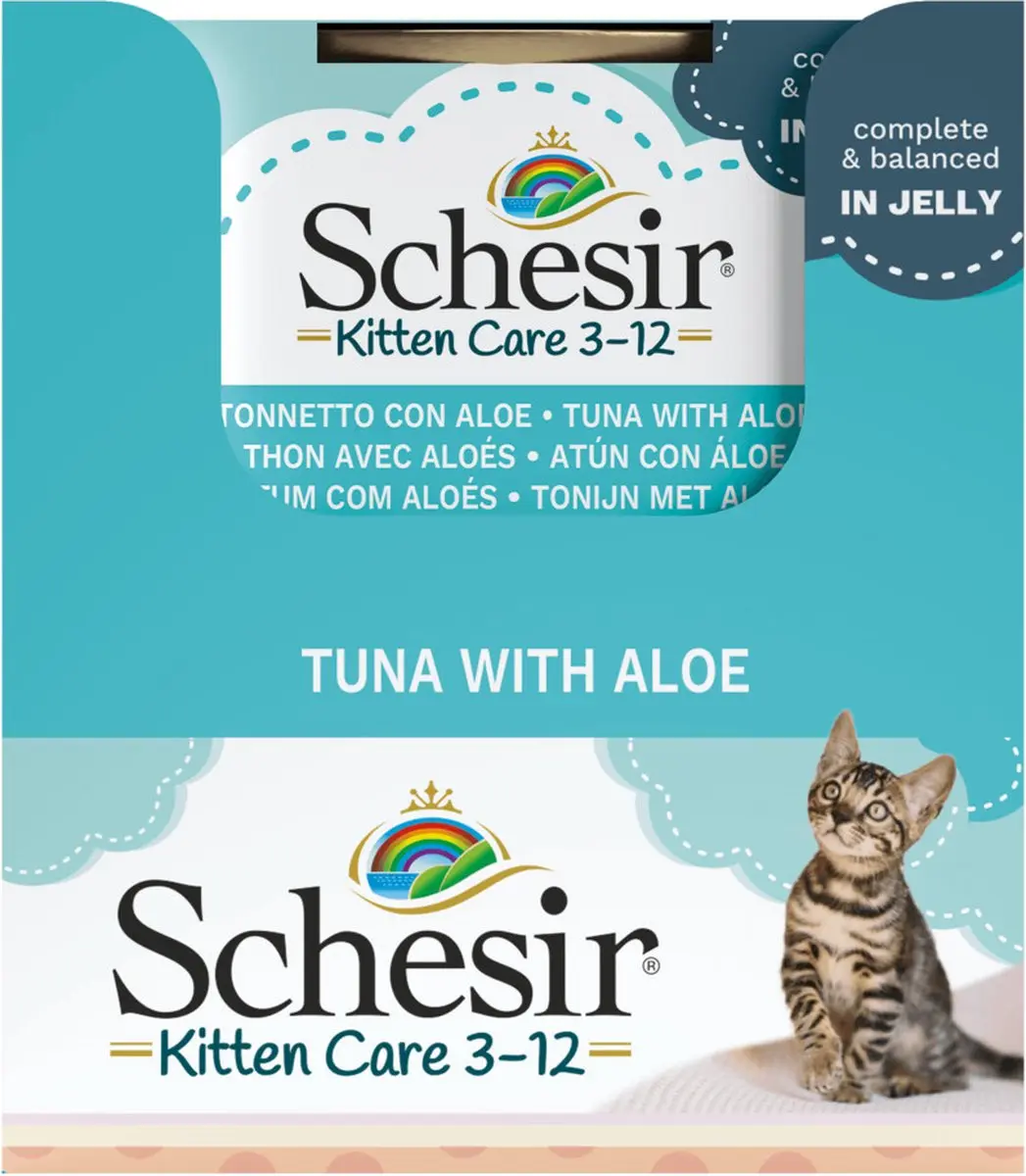 Schesir Kitten Tonijn Aloe in Gelei - 14x85g