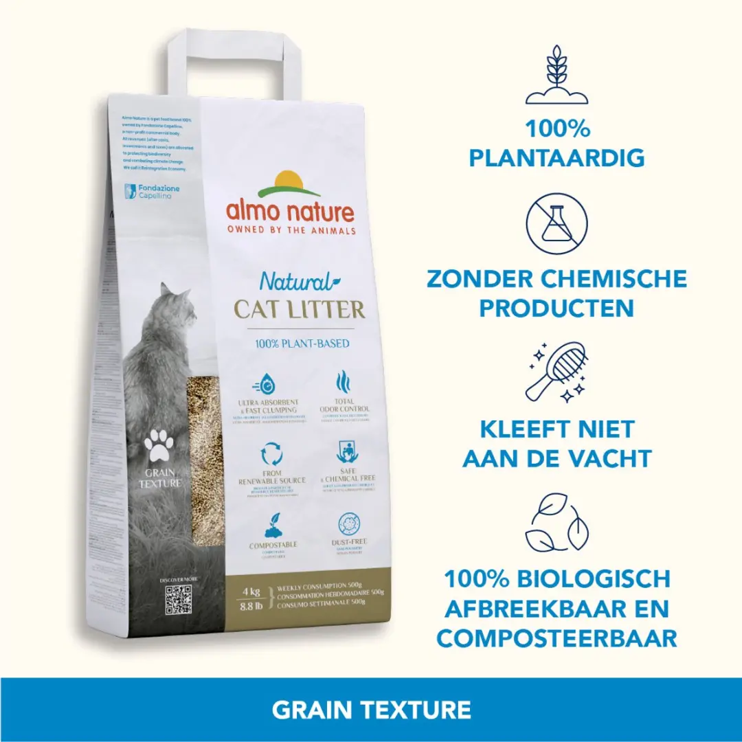 Almo Nature Cat Litter Grain Texture 4kg