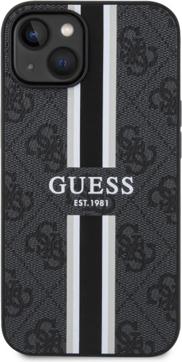 GUESS 4G Printed Stripe Back Case - iPhone 14 Plus - Zwart - MagSafe - afbeelding 6 van 6