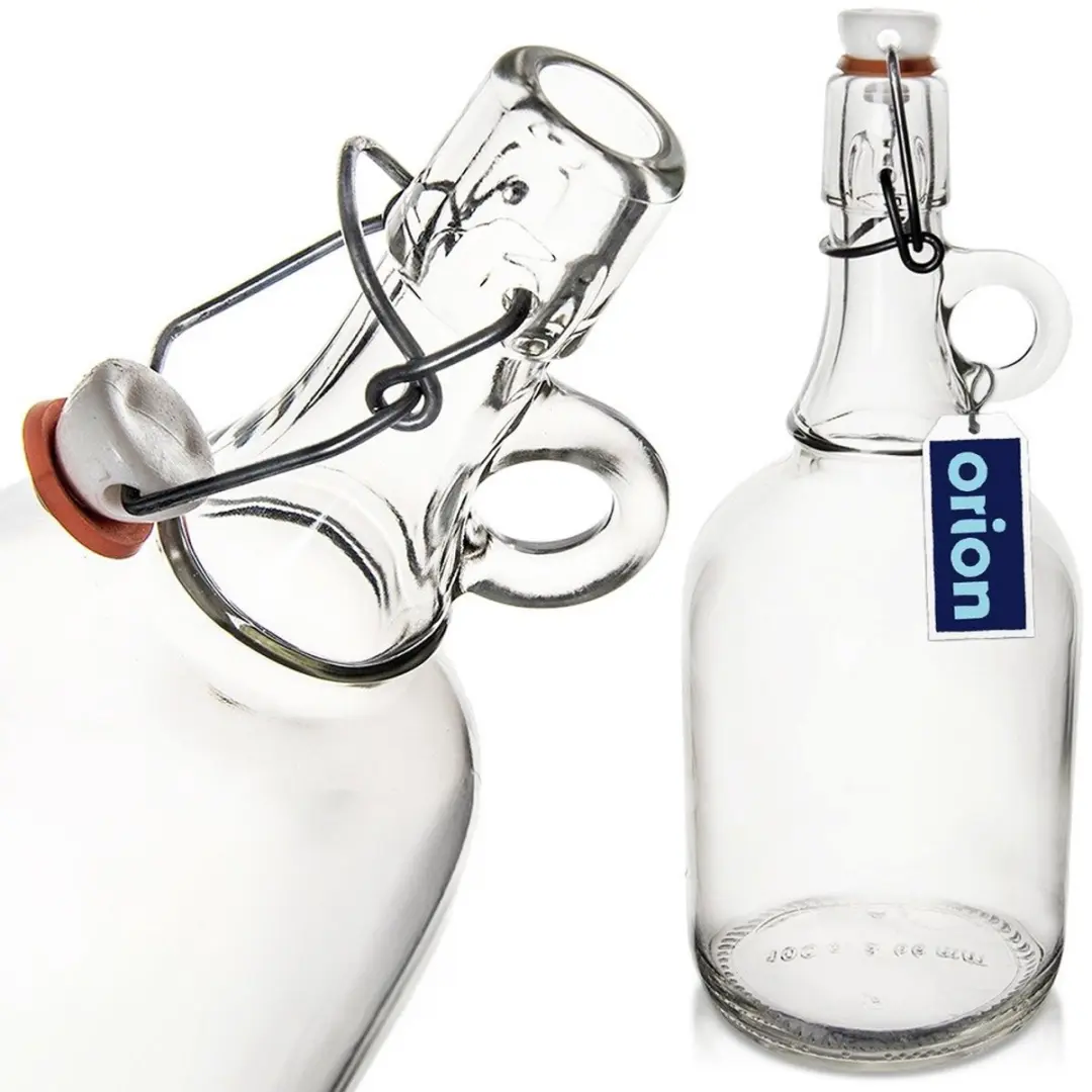 Orion Retro Stijl Glazen Fles 1L - Met Klip