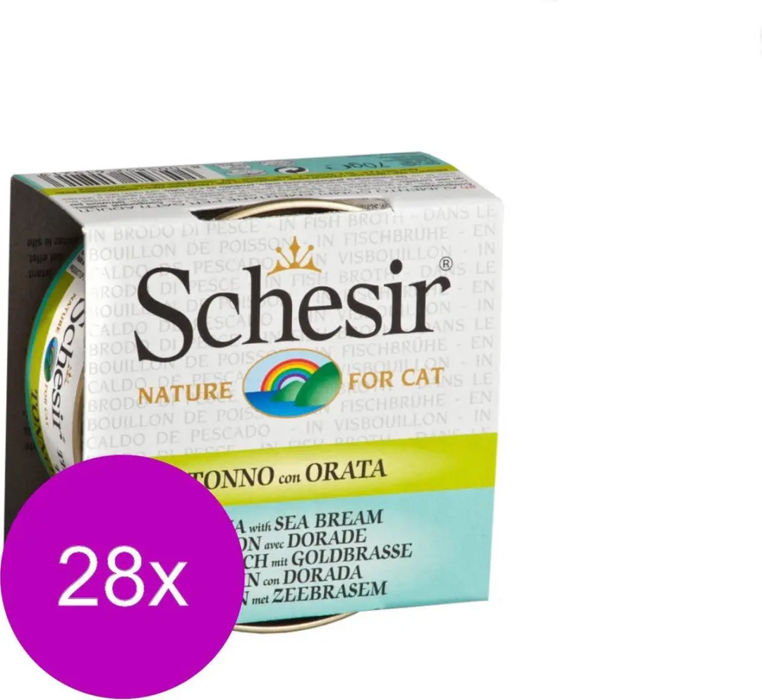Schesir Kat Bouillon Tonijn/Dorade Blik