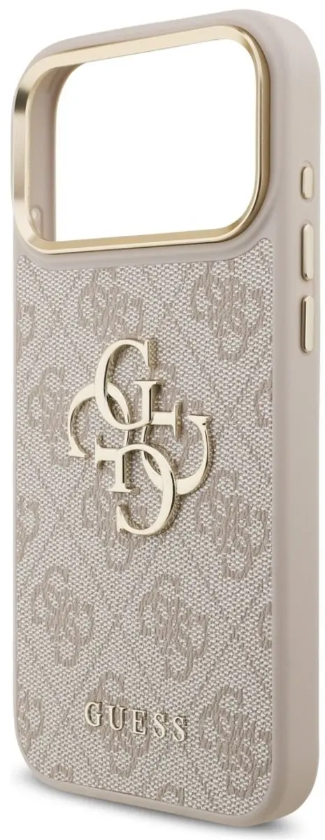 GUESS 4G Hoesje iPhone 17 Pro Max - Metaal - Zwart