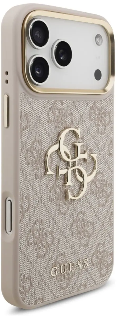 GUESS 4G Hoesje iPhone 17 Pro Max - Metaal - Zwart