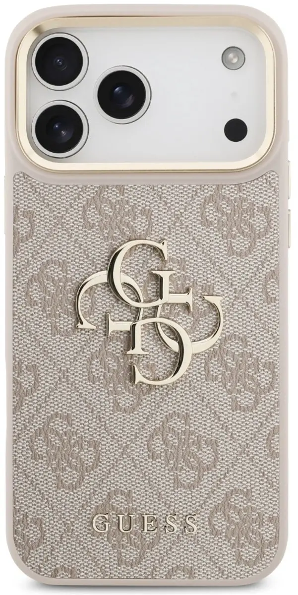 GUESS 4G Hoesje iPhone 17 Pro Max - Metaal - Zwart