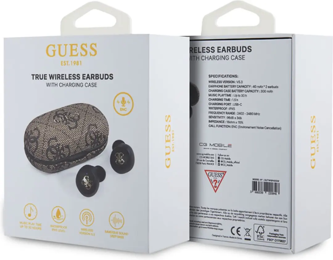 GUESS True Wireless 14748 Oordopjes - Bruin - afbeelding 6 van 6