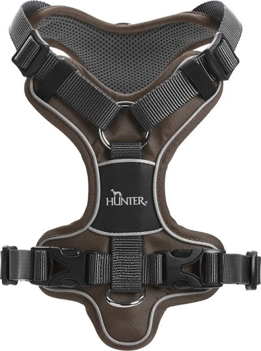 Hunter Harnas Divo Bruin&Grijs - XS 34-47cm