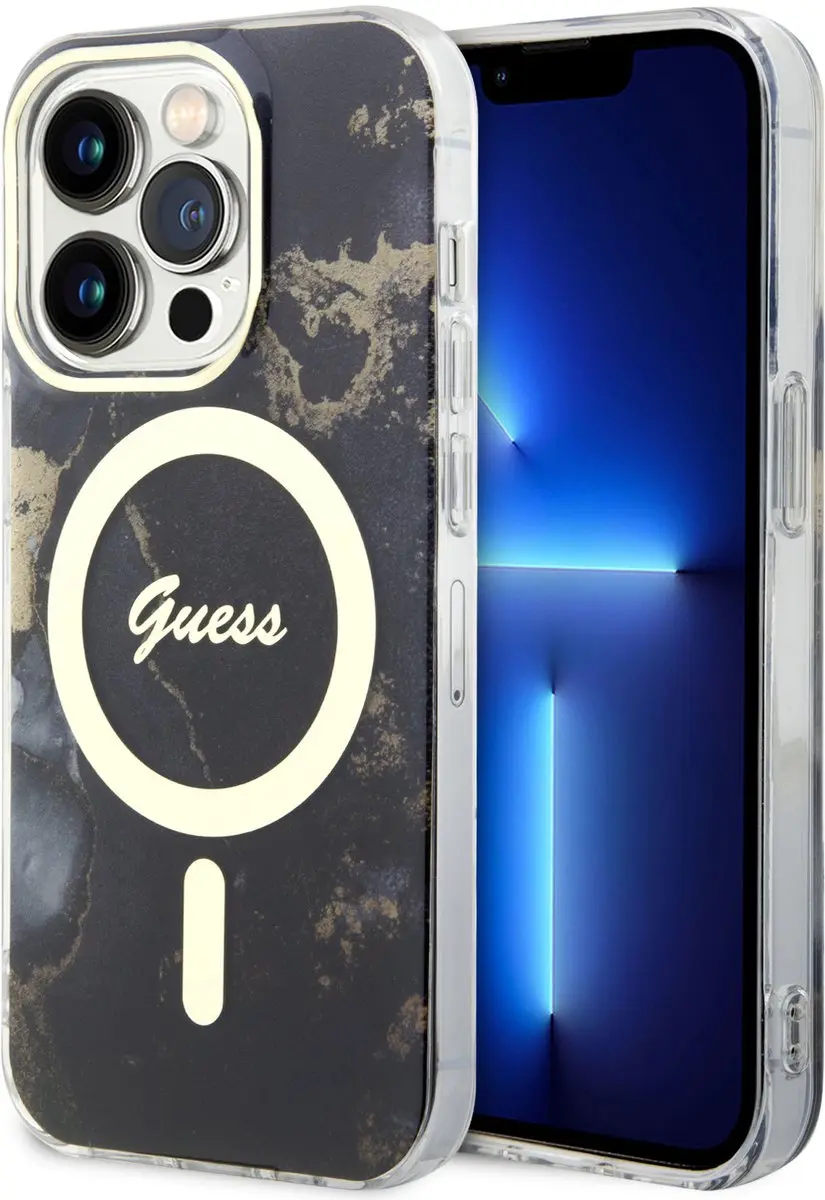 Guess Back Cover Marble voor iPhone 15 Pro