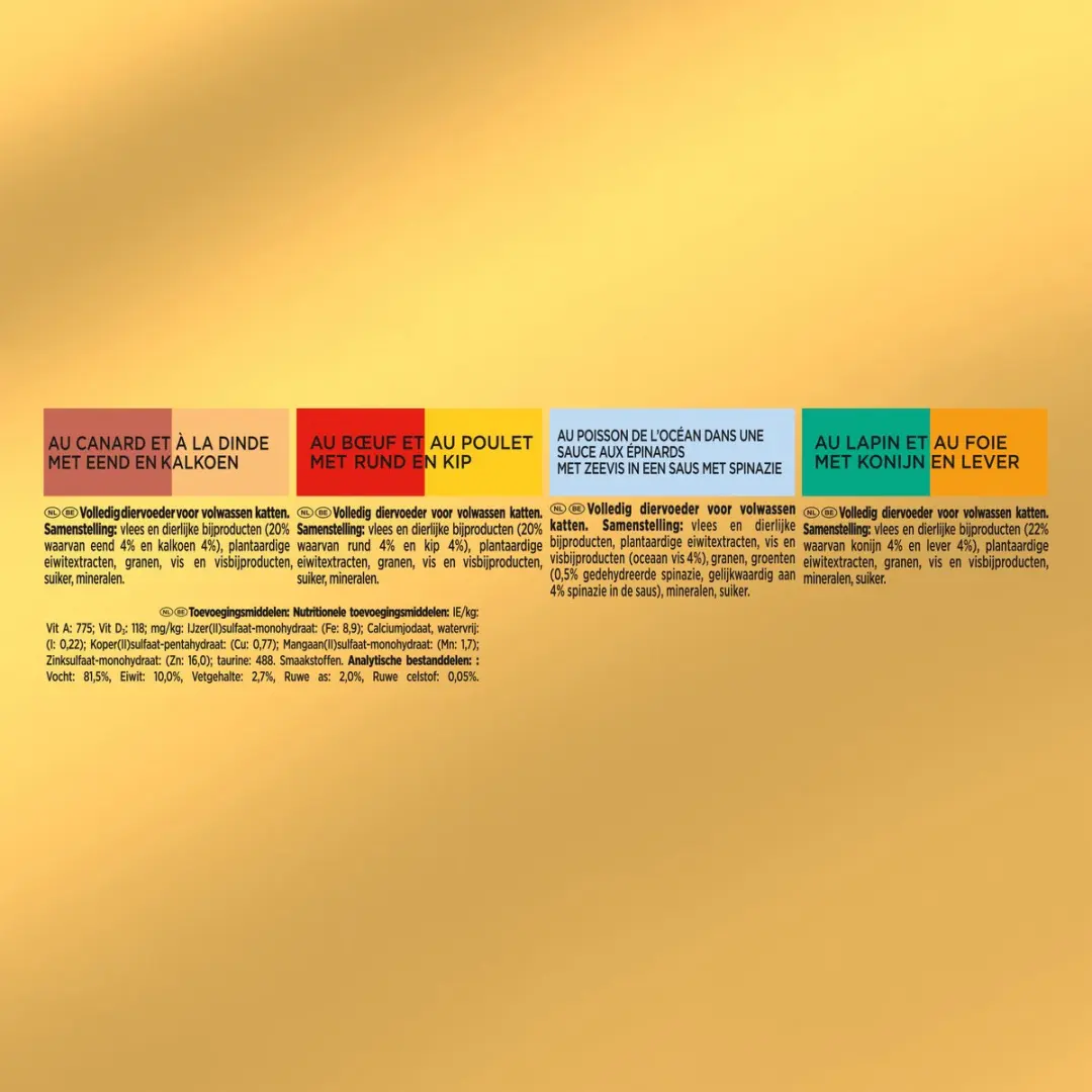 Gourmet Gold Luxe Mix Natvoer Kattenvoer - 48 x 85g