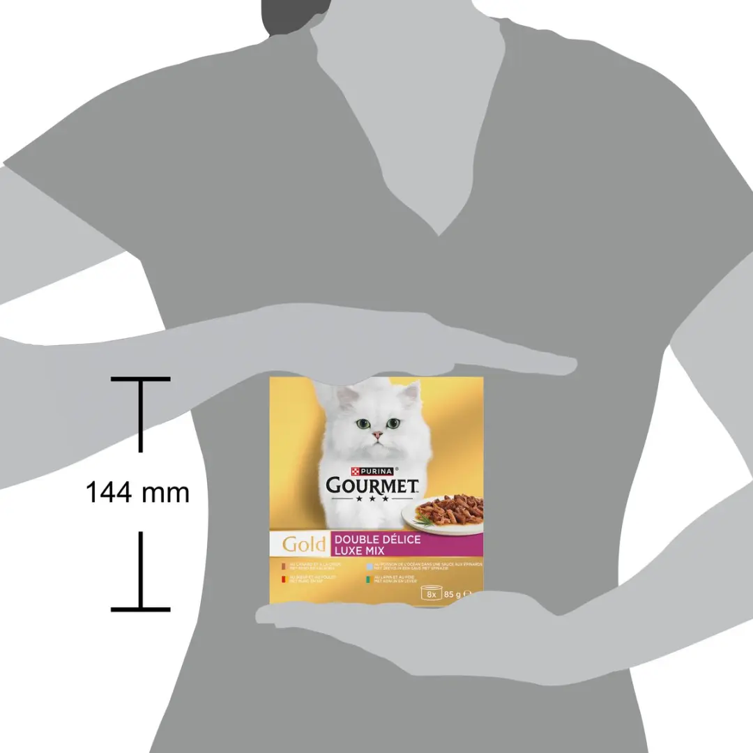 Gourmet Gold Luxe Mix Natvoer Kattenvoer - 48 x 85g