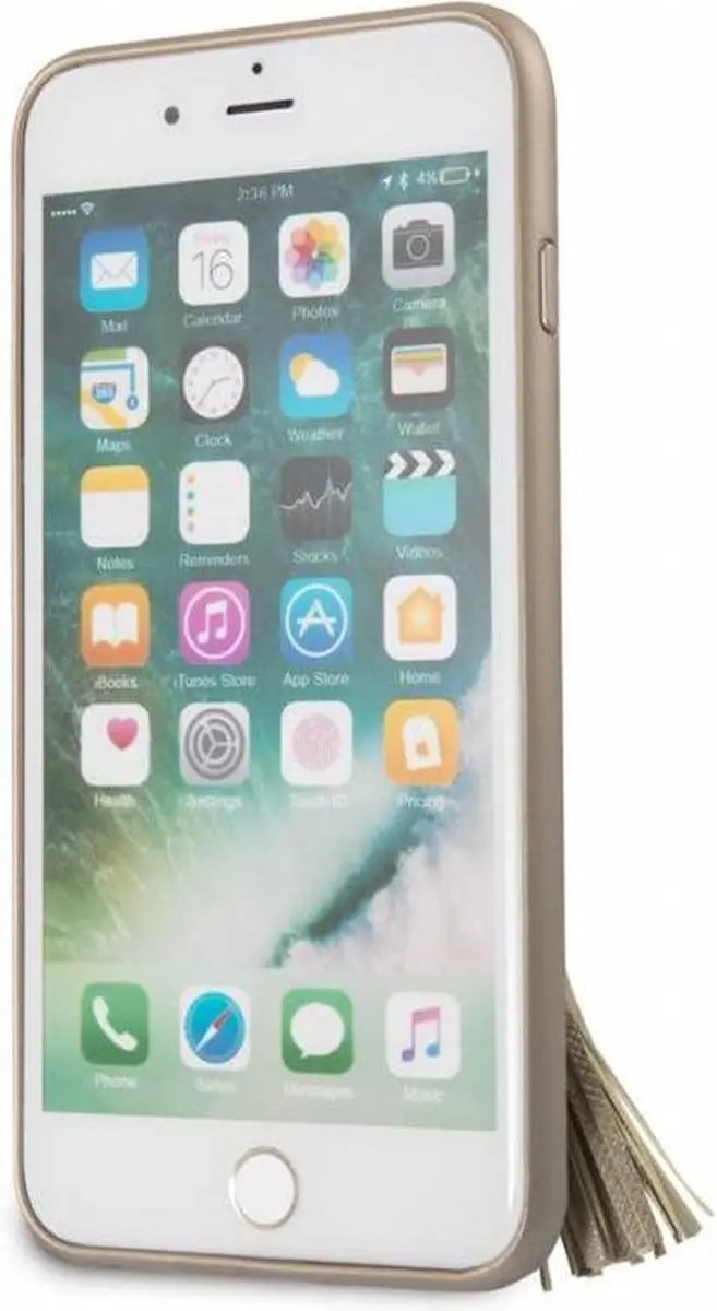 GUESS iPhone 8 Plus Hoesje - Goud - Kunstleer - afbeelding 5 van 5