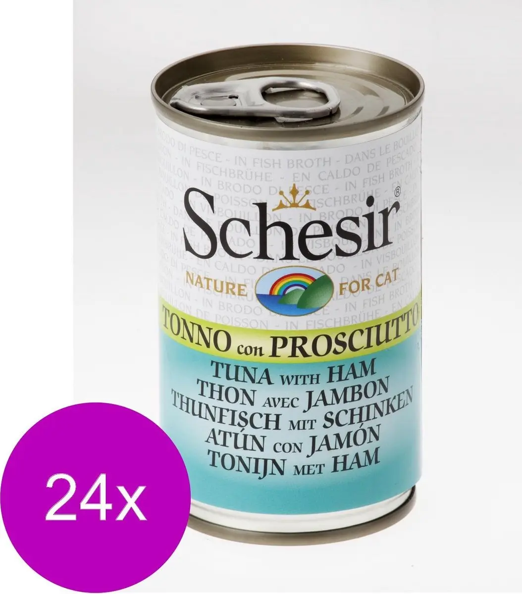 Schesir Kat Blik Gelei Tonijn & Ham 140g