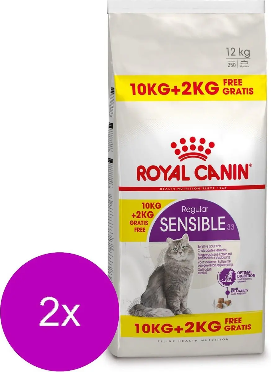 Royal Canin Sensible 33 Kattenvoer - 2x12kg