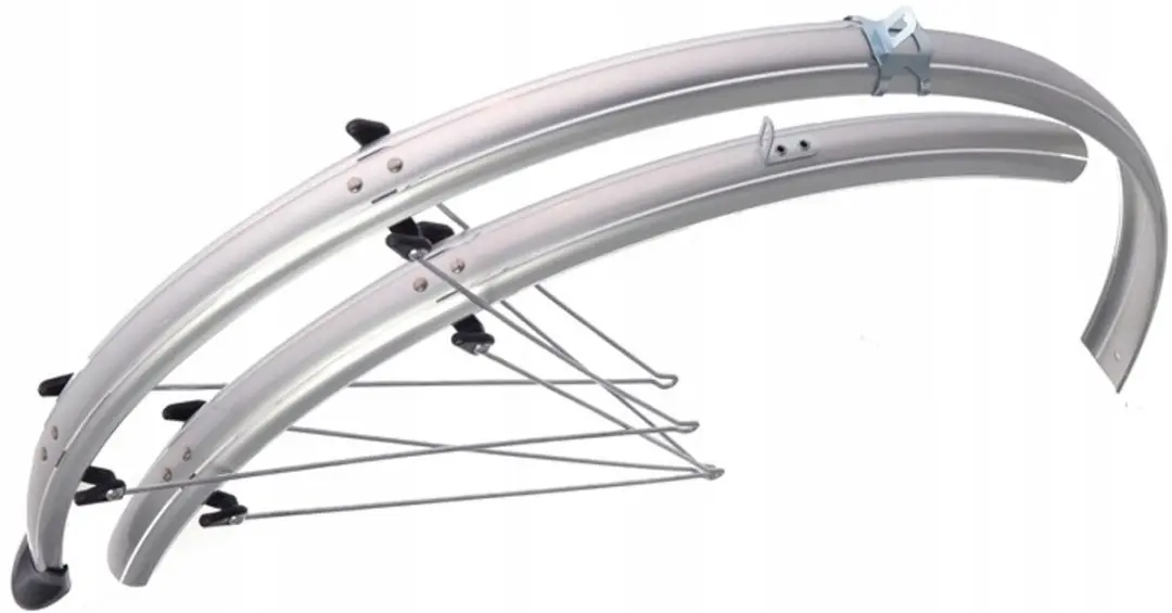 Orion Fietsspatborden 28" Zilver - Compleet met Spatlap