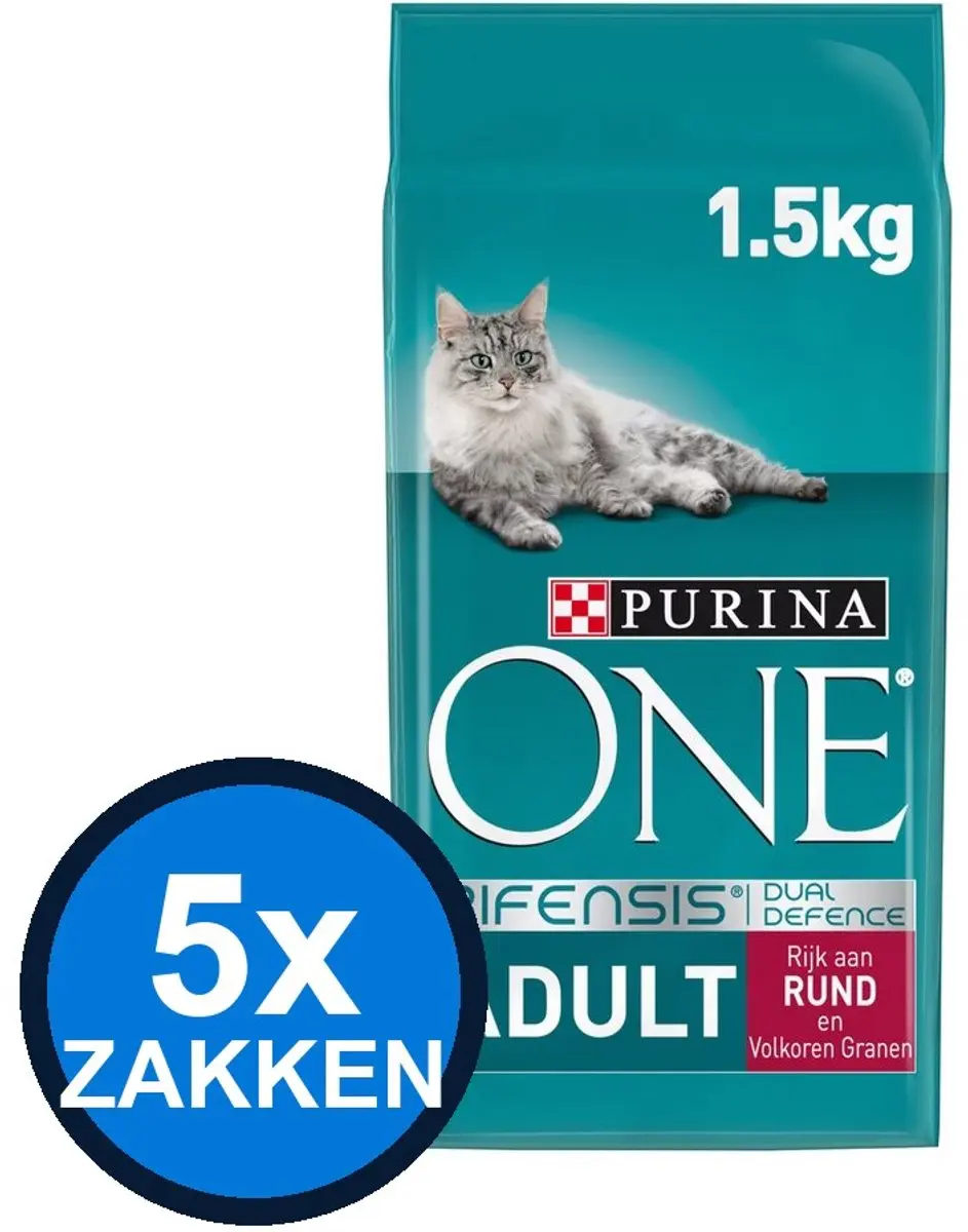 Purina ONE Adult Rund & Groenten Kattenvoer Droogvoer 7,5kg