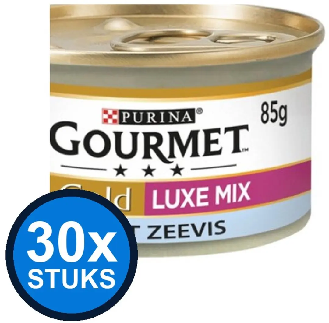 Gourmet Gold Luxe Mix Zeevis Natvoer Kattenvoer