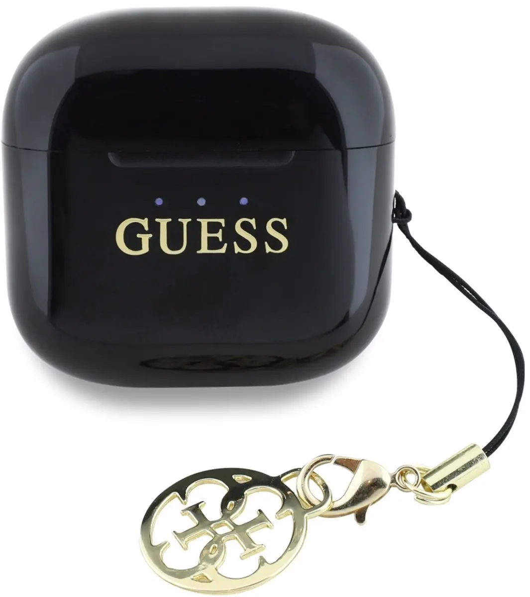 GUESS XMCC Glossy Effect Draadloze Oordopjes - GUTWSXMCCLK - Zwart