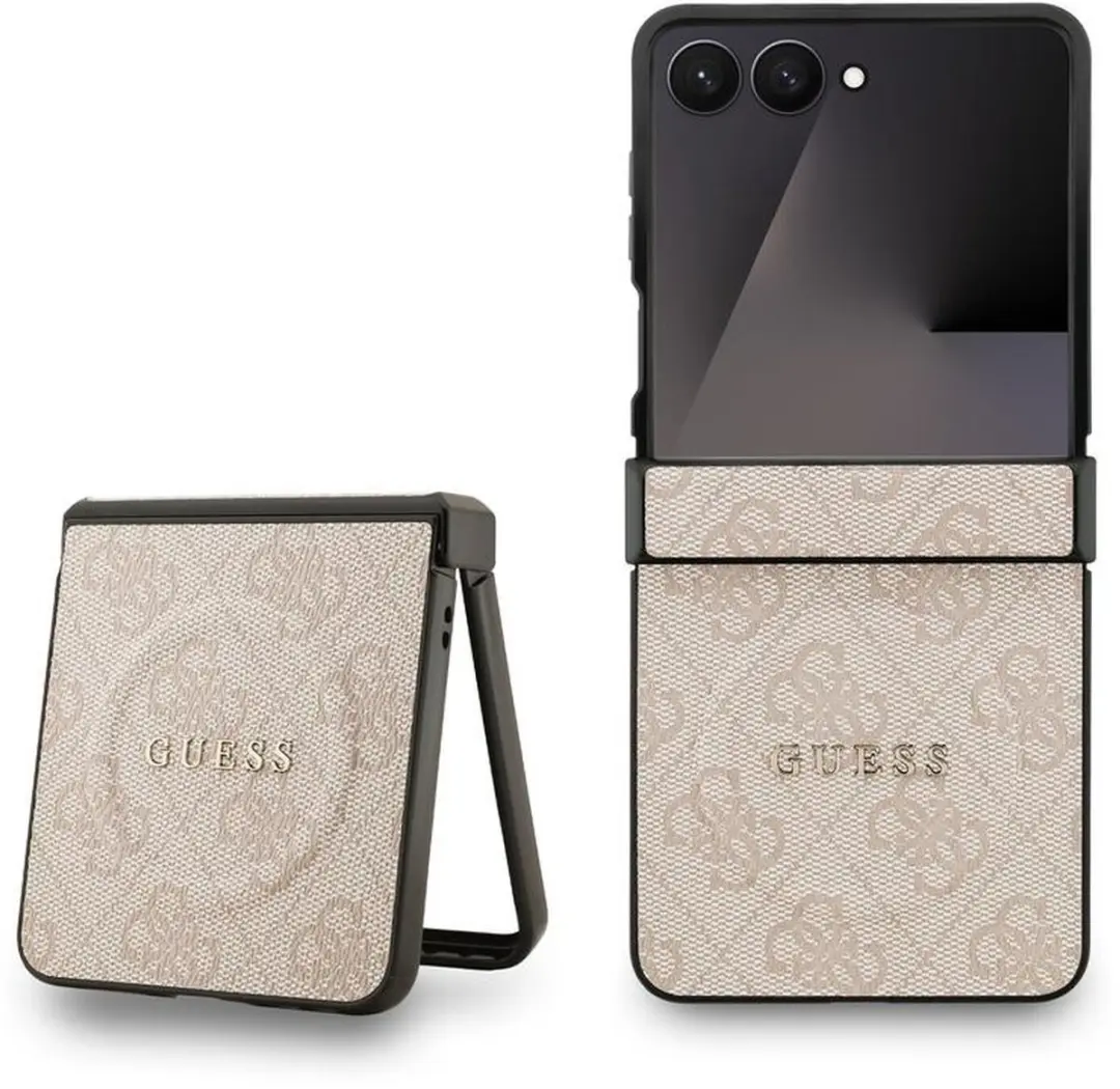 GUESS 4G Classic Hoesje Zwart - MagSafe - Samsung Galaxy Z Flip 7