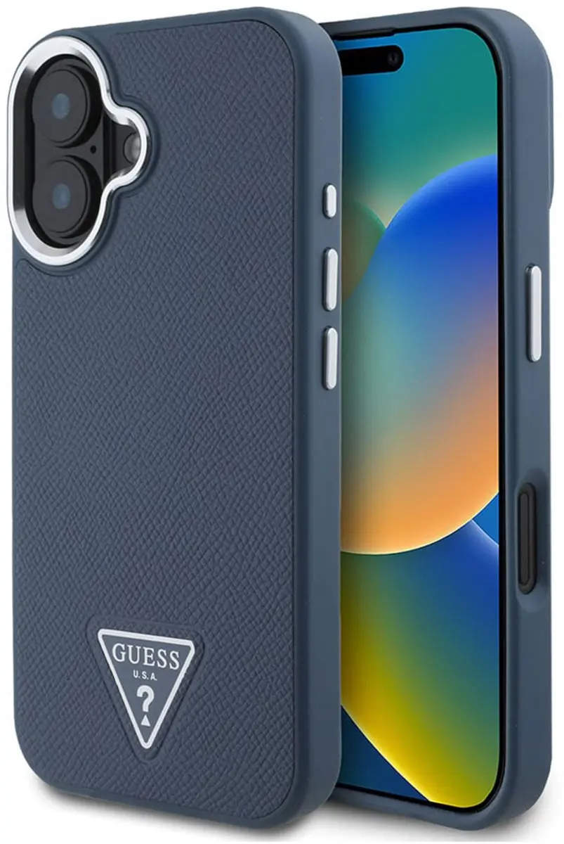 GUESS Grained Triangle Case iPhone 16