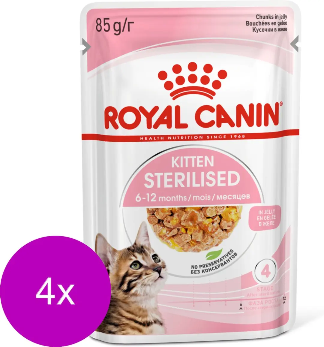 Royal Canin Kitten Sterilised Jelly - 48 Stuks (4x12x85g)