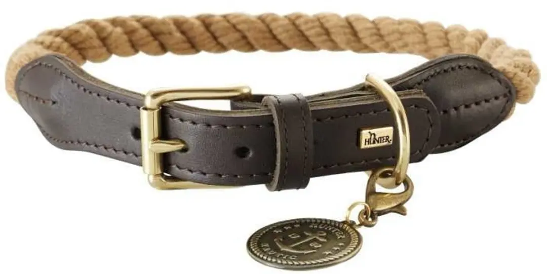 Hunter Hondenhalsband List Beige Maat 50