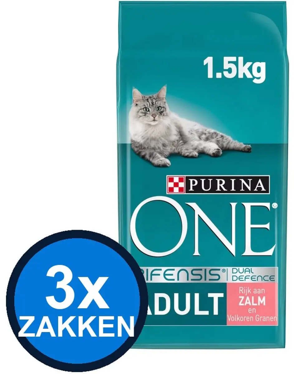 Purina ONE Adult Zalm & Verse Groenten Kattenvoer Droogvoer