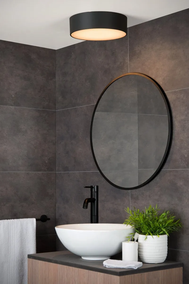 Lucide ROXANE Plafonnière Badkamer 25cm LED 10W - Antraciet - afbeelding 4 van 6