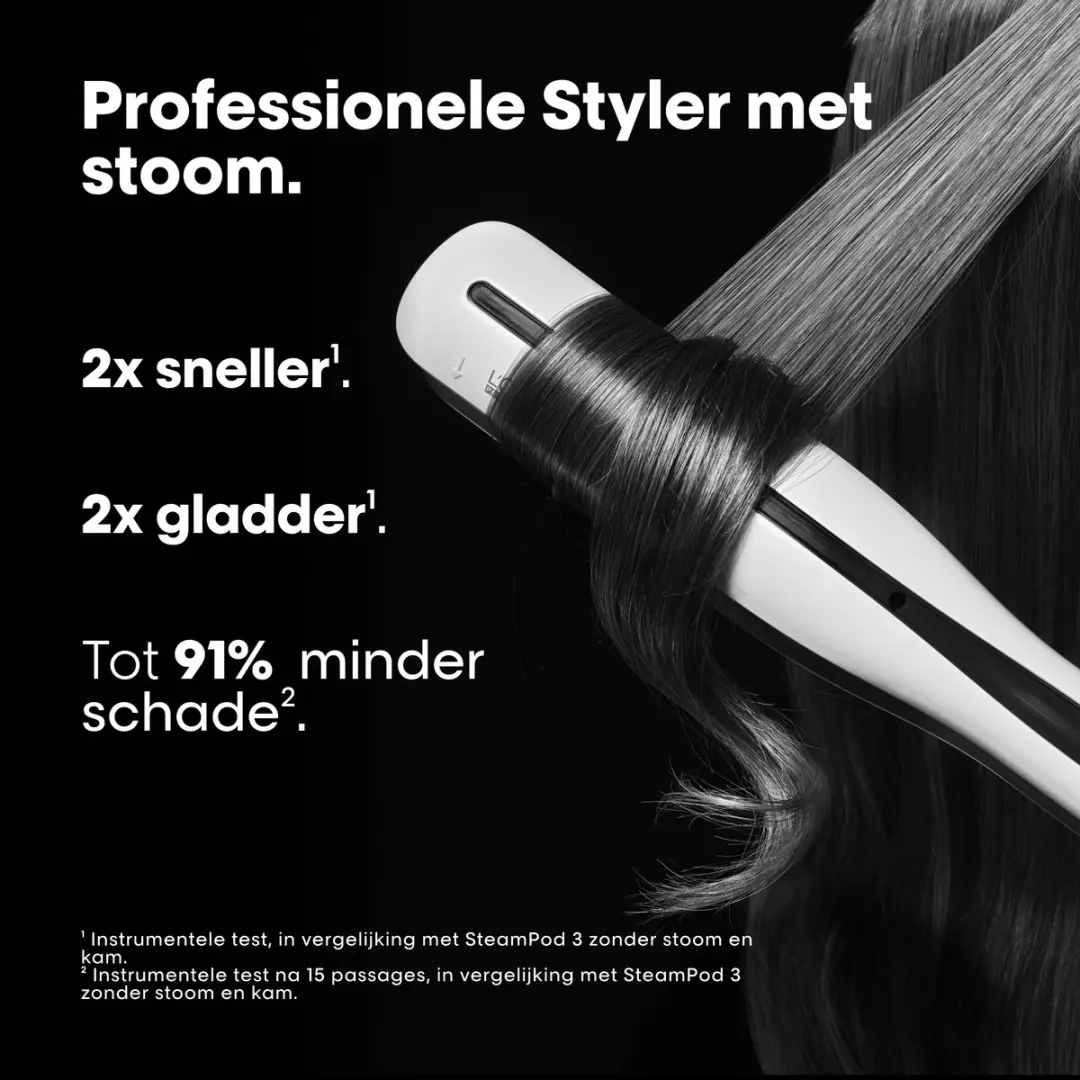 L'Oréal Professionnel Steampod 3.0 E3142101 Stoomstijltang - 3 standen - Wit/Zwart