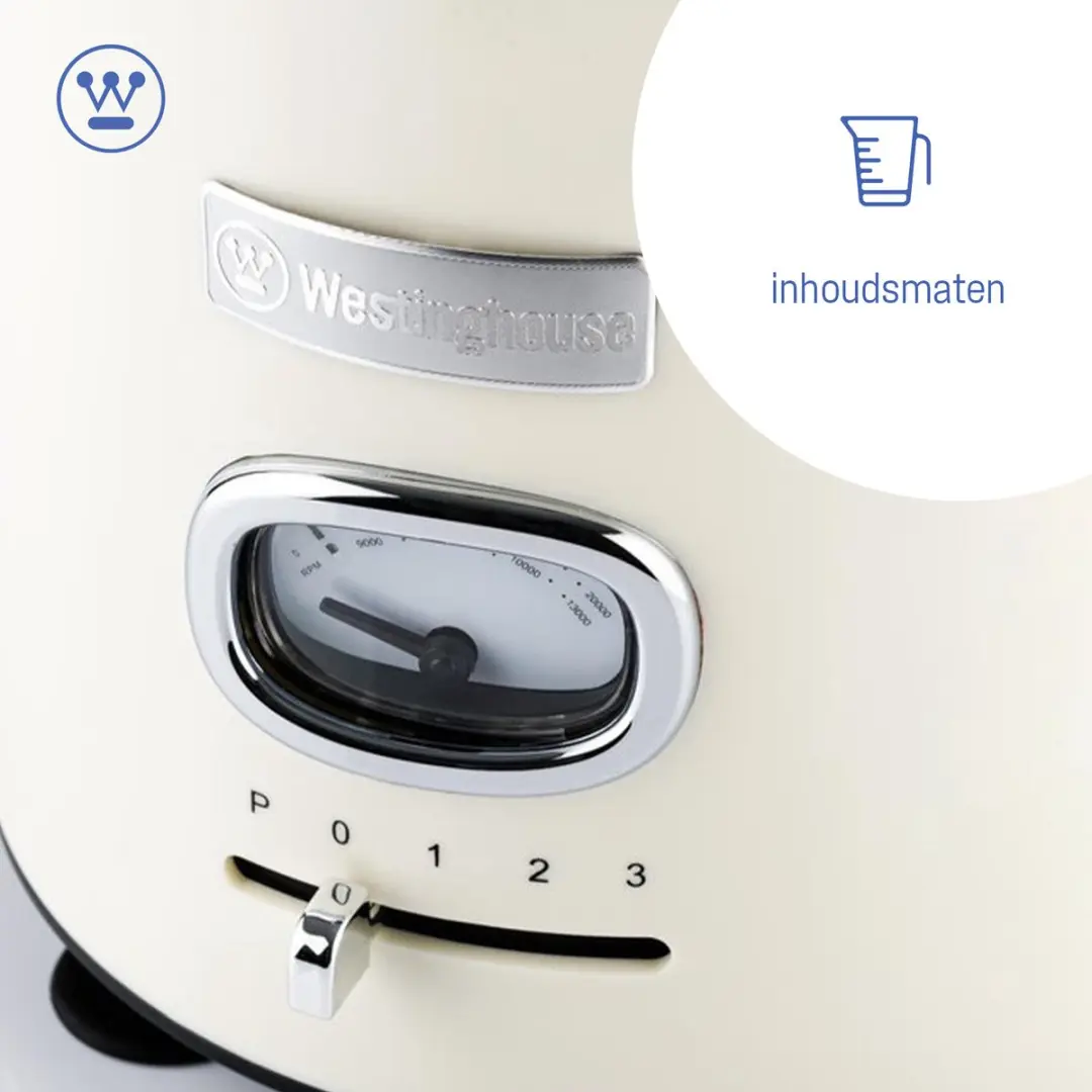 Westinghouse Retro Blender 600W - 1,5L - Beige - afbeelding 6 van 6