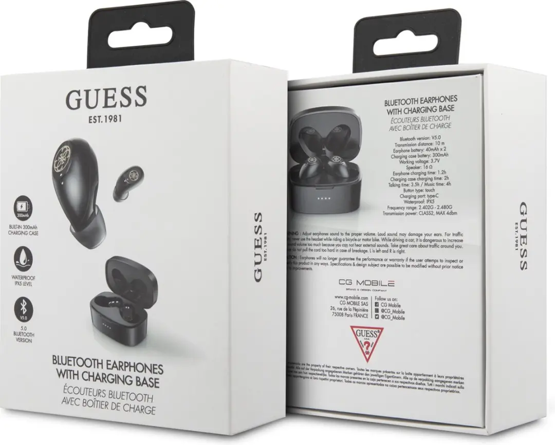 GUESS TWSEdition 4465 Draadloze Headset - Zwart