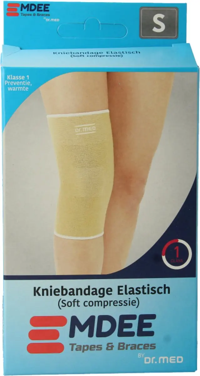 Emdee Kniebandage Soft Compressie S - Beige