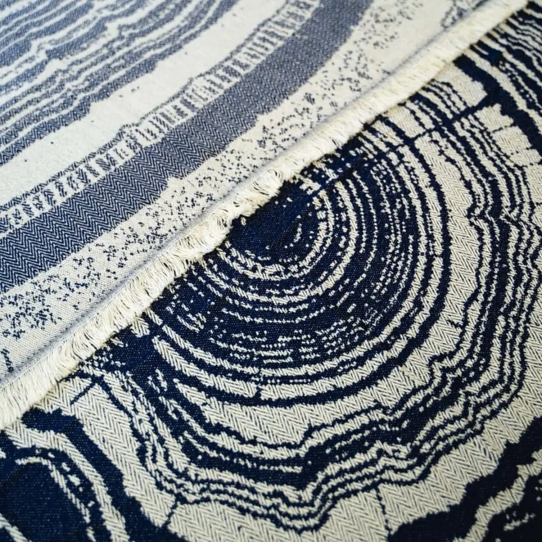 Kayori Nobu Hamamdoek 100x180cm - Bamboe - Navy
