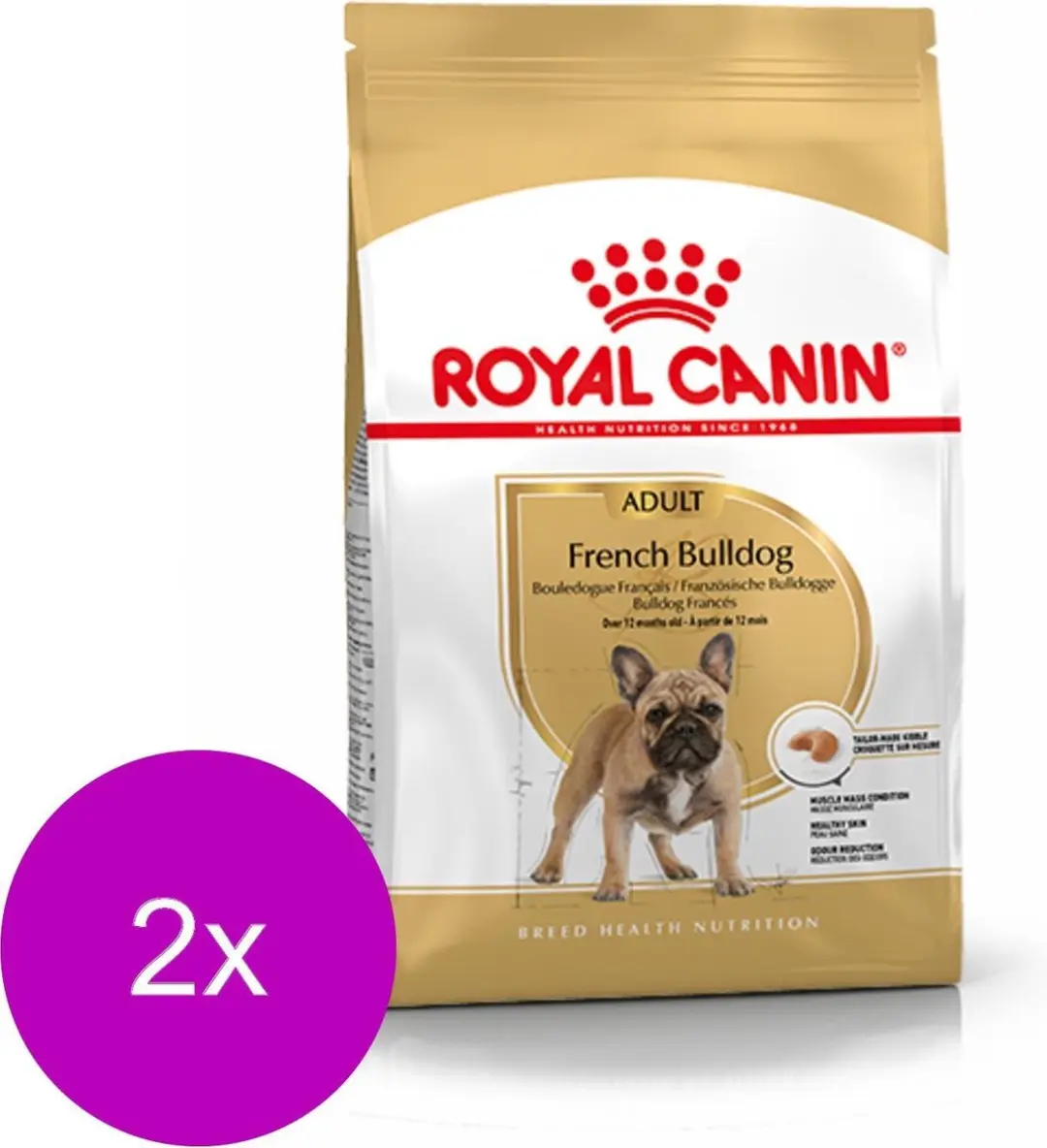 Royal Canin French Bulldog Adult Hondenvoer - 2x9kg