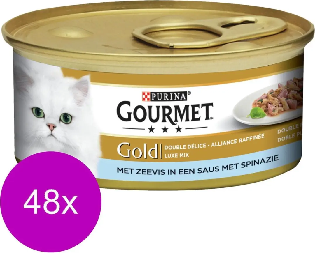 Gourmet Gold Luxe Mix Kattenvoer 48x85g